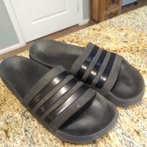 Adidas Adilette Shower Slide 3-Stripes Core Black Slip On Sandals GZ3772 Size 14